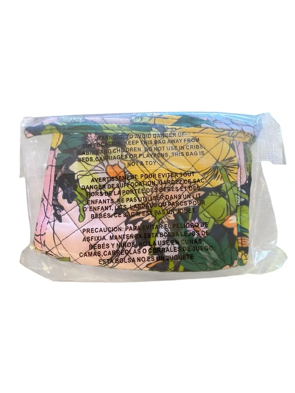 Vera Bradley Quilted Cosmetic Bag floral pattern Bloom Boom Recycled Cotton
